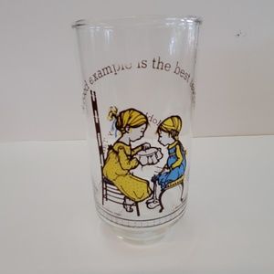 Holly Hobby glass...little faded spot on letters..